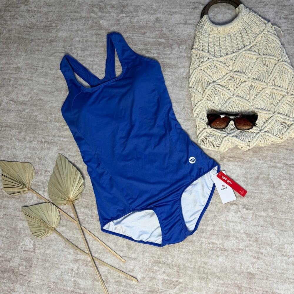 Baleaf Blue Athletic Racerback Women's One-piece Swimsuit NWT